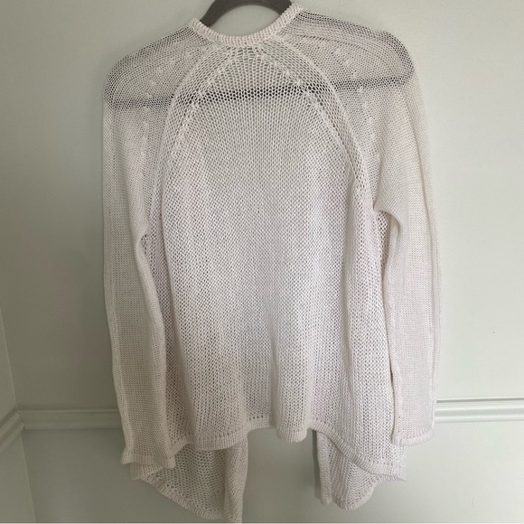 HELMUT Lang 100% Linen Oversized White Knit Loose Cardigan Small - Picture 7 of 8